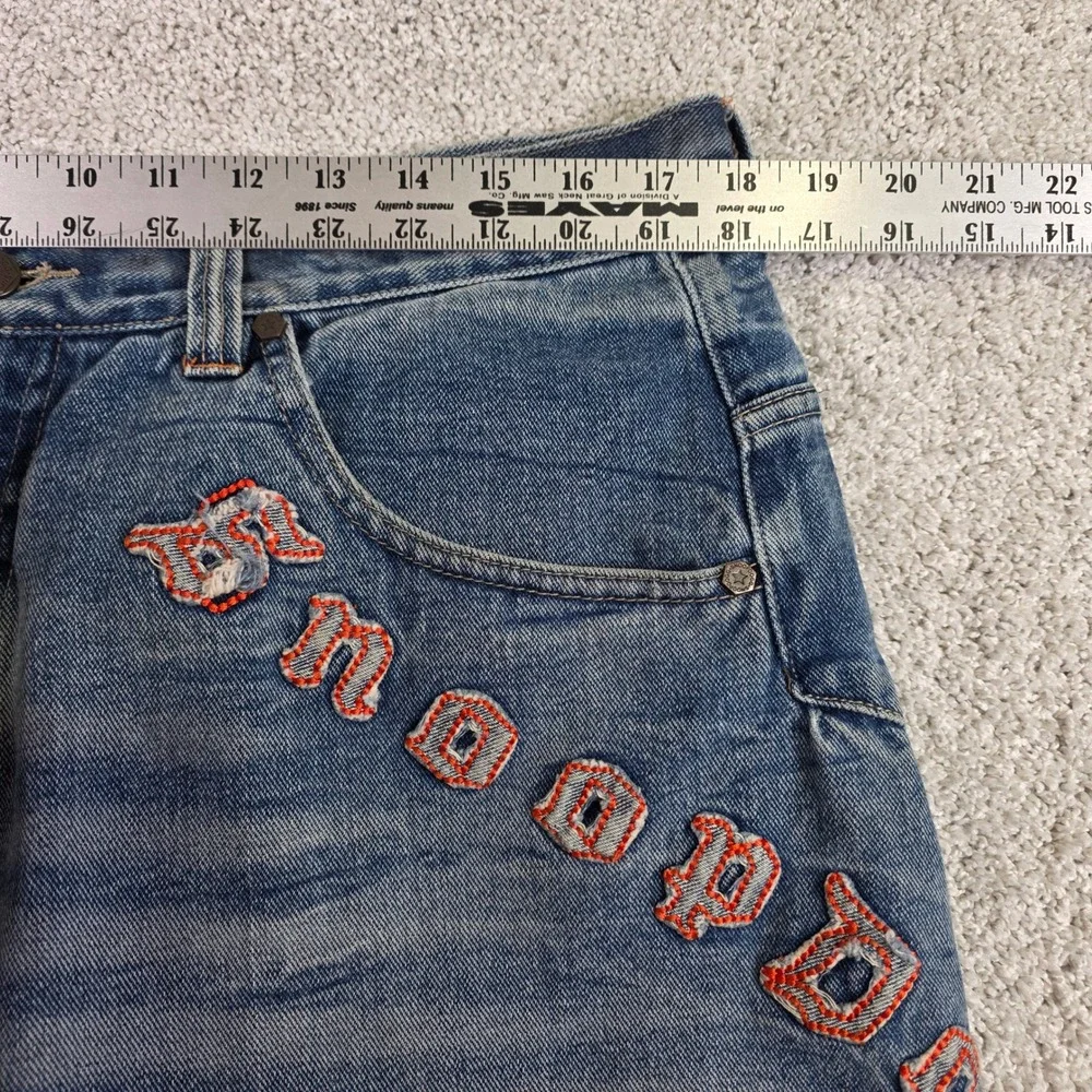 Vintage Snoop Dogg Denim Shorts 36 Mens Y2K‎ Rap Hip Hop Baggy Embroidered Jorts